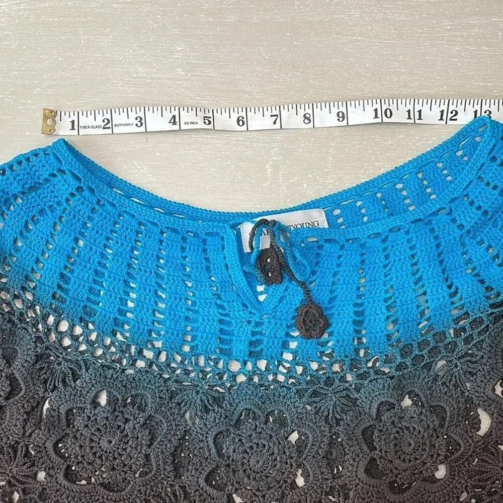 Vintage Sharon Young ombré crochet wrap/shawl